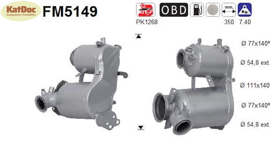 Ruß - Partikelfilter für Audi, Seat, Skoda, VW, 2.0 TDI, Euro 6 - KatDoc