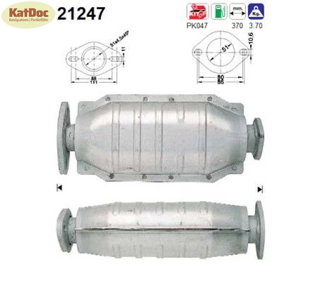 Katalysator für Opel Frontera A, 2.0/2.4, 85/92kW, Euro 1&2 - KatDoc