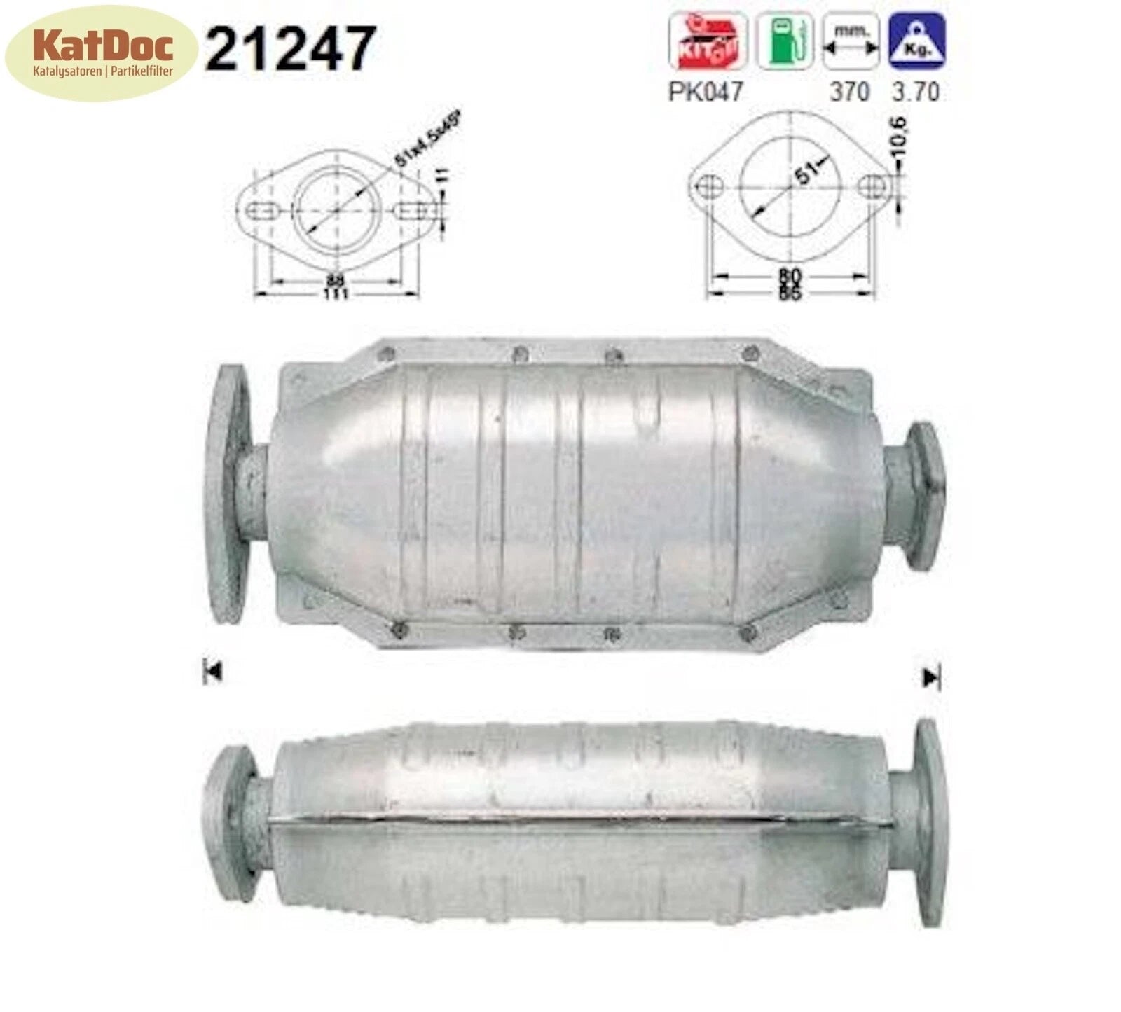 Katalysator für Opel Frontera A, 2.0/2.4, 85/92kW, Euro 1&2 - KatDoc