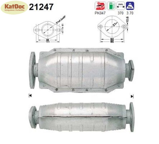 Katalysator für Opel Frontera A, 2.0/2.4, 85/92kW, Euro 1&2 - KatDoc