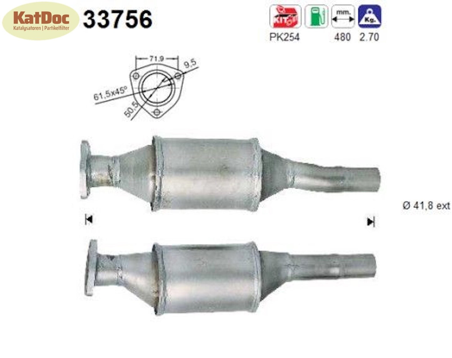 Katalysator für Seat Cordoba/Ibiza/Inca, VW Vento/Polo/Golf 3/Caddy, Euro 1&2 - KatDoc