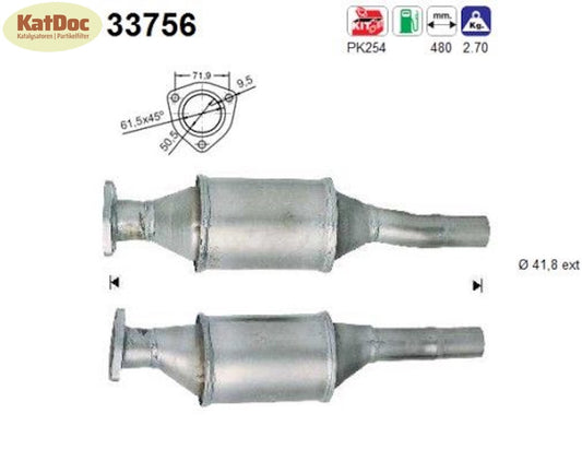 Katalysator für Seat Cordoba/Ibiza/Inca, VW Vento/Polo/Golf 3/Caddy, Euro 1&2 - KatDoc