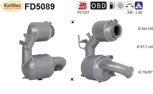 Ruß - Partikelfilter für Mini Countryman/Paceman, 1.6/2.0, Euro 5 - KatDoc