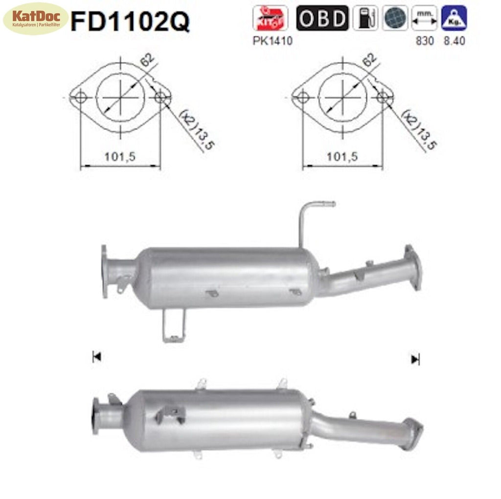 Ruß - Partikelfilter Mitsubishi Pajero 4, 3.2,DI - D/TD, Silizium, Euro 5 - KatDoc