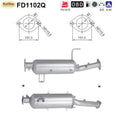 Ruß - Partikelfilter Mitsubishi Pajero 4, 3.2,DI - D/TD, Silizium, Euro 5 - KatDoc