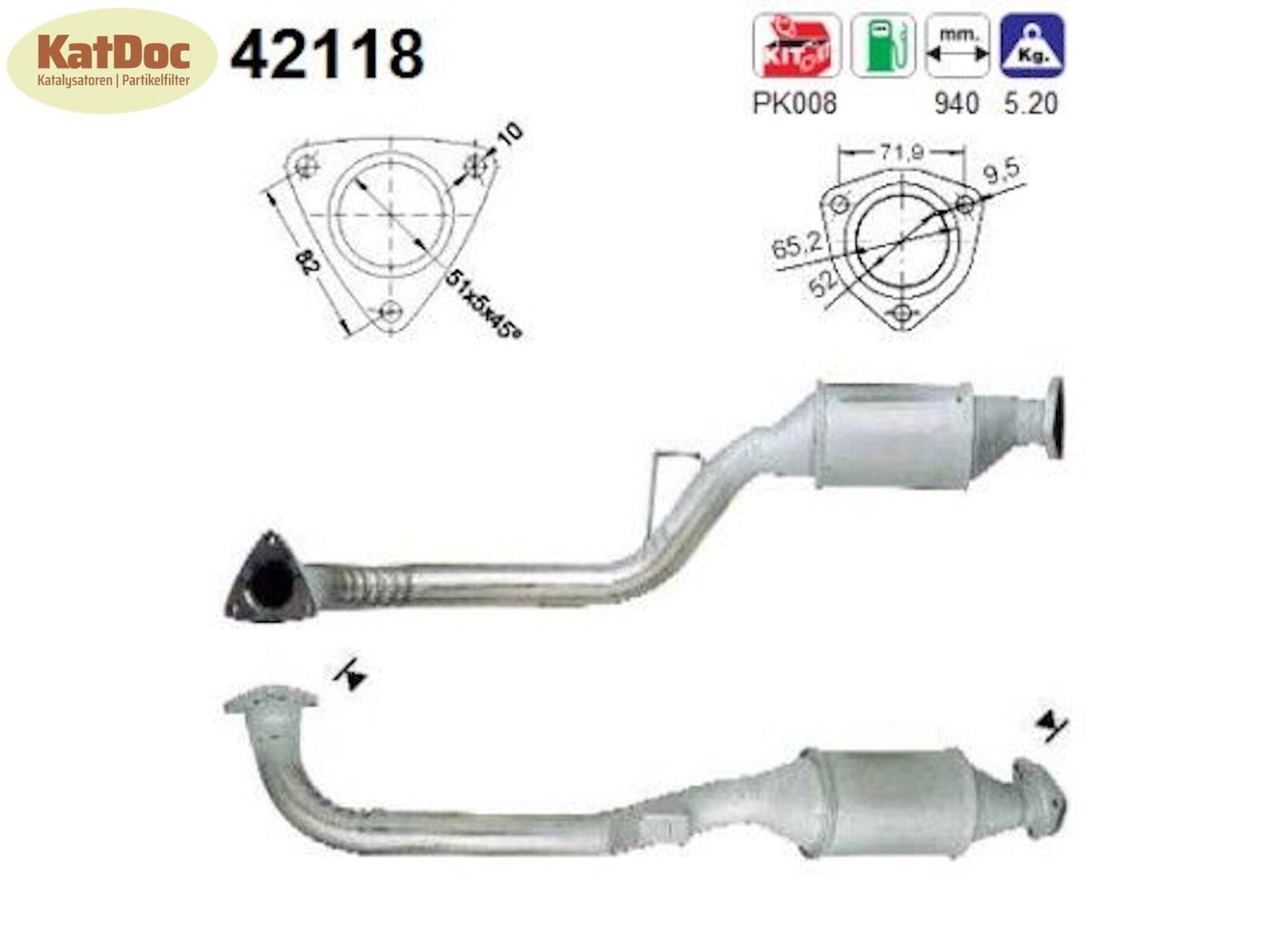 Katalysator für Audi 100 C4, 2.6/2.8, 110/128kW, links, Euro 1&2 - KatDoc