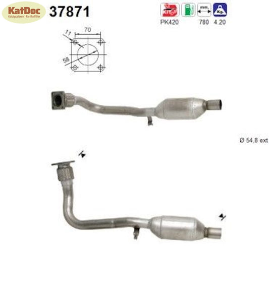 Katalysator für VW Golf 1 Cabriolet, 1.8, 72kW, Euro 1&2 - KatDoc