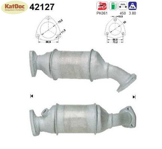 Katalysator für Audi A4/A6 B5/C5, VW Passat B5, 1.8 T, 110kW, Euro 1&2 - KatDoc