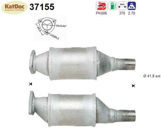 Katalysator für VW Golf 3/Passat B3/Vento, 1.8, 55kW, Euro 1&2 - KatDoc