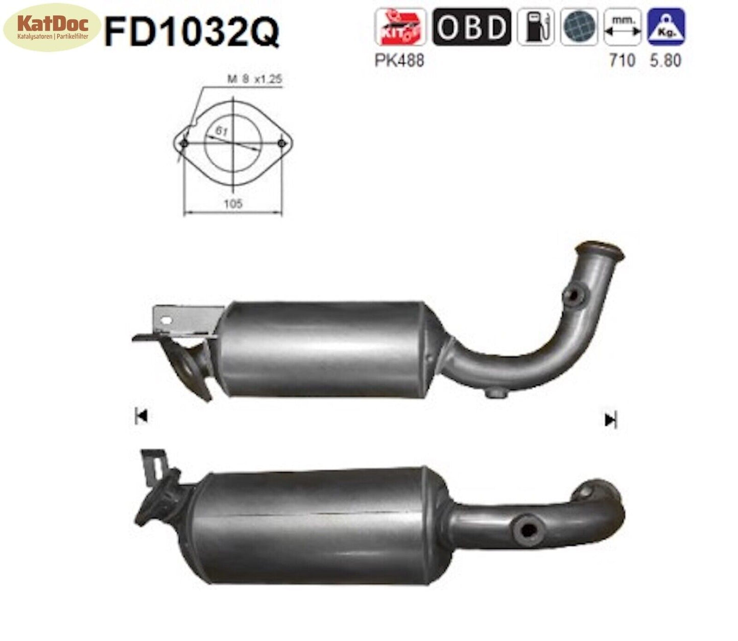 Ruß - Partikelfilter Nissan Primastar,Opel Vivaro,Renault Trafic,Silizium,Euro 4 - KatDoc