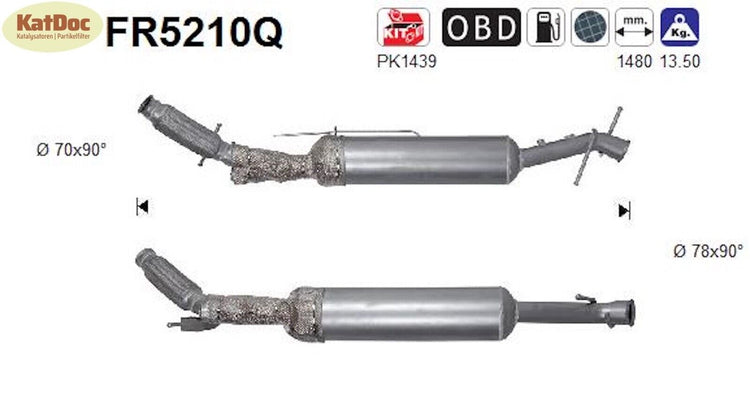 Ruß - Partikelfilter für Citroen, Opel, Peugeot, Toyota, 2.0, Silizium, Euro 6 - KatDoc