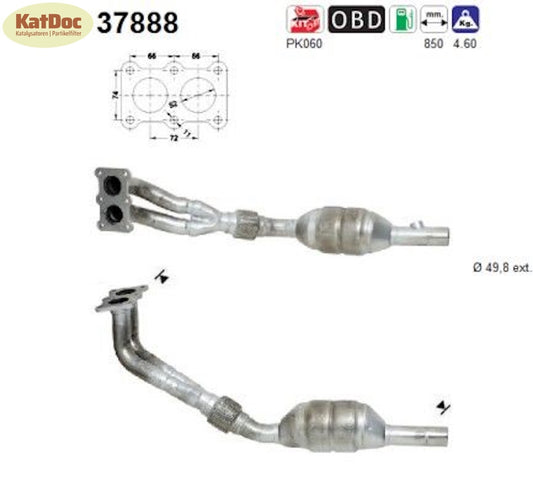 Katalysator für Seat Cordoba/Ibiza, VW Polo, 1.6, 74kW, Euro 3 - KatDoc