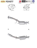 Ruß - Partikelfilter Nissan Qashqai+2,Renault Koleos, 2.0 dCi,110/127kW,Euro 5 - KatDoc
