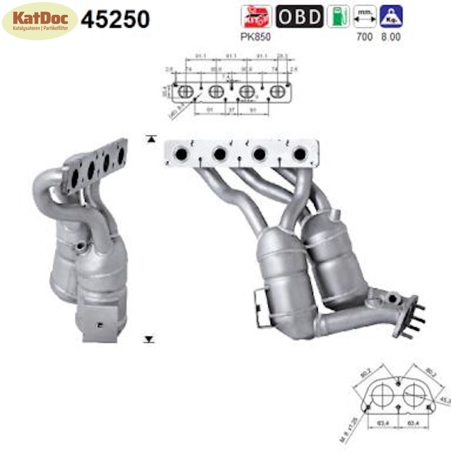 Katalysator für BMW 1er / 3er / 2.0 110kW, Euro 4 - KatDoc