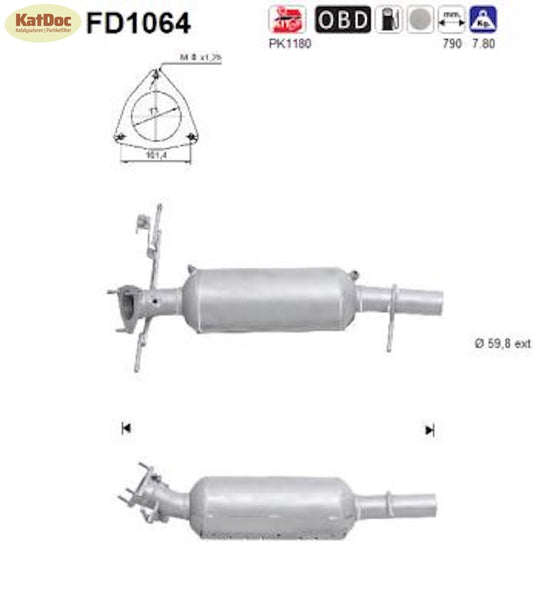 Ruß - Partikelfilter für Land Rover Freelander 2, 2.2, 110/112/118/140kW, Euro 5 - KatDoc
