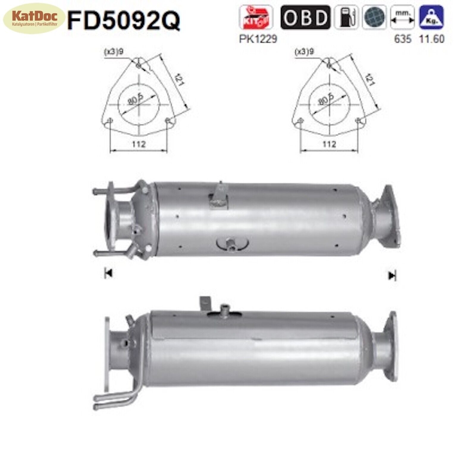 Ruß - Partikelfilter für IVECO Daily 5, Silizium, Euro 5 - KatDoc