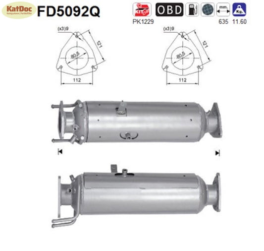Ruß - Partikelfilter für IVECO Daily 5, Silizium, Euro 5 - KatDoc