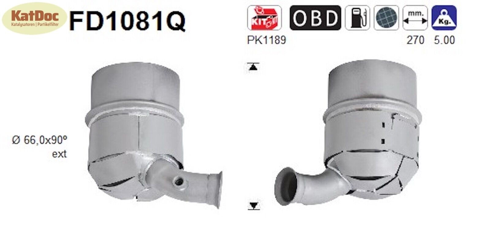 Ruß - Partikelfilter Citroen Jumpy,FiatScudo,PeugeotExpert,Toyota,Silizium,Euro 5 - KatDoc