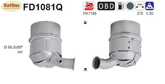 Ruß - Partikelfilter Citroen Jumpy,FiatScudo,PeugeotExpert,Toyota,Silizium,Euro 5 - KatDoc