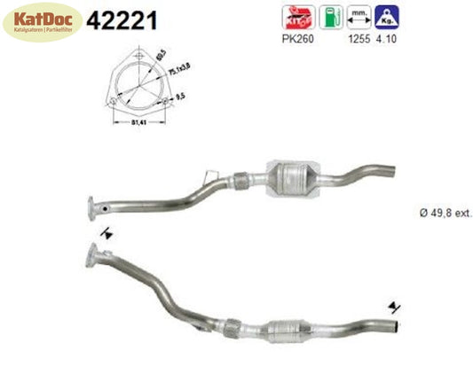 Katalysator Audi A6 C5, 2.4, 100/120/121kW, links, Euro 1&2 - KatDoc
