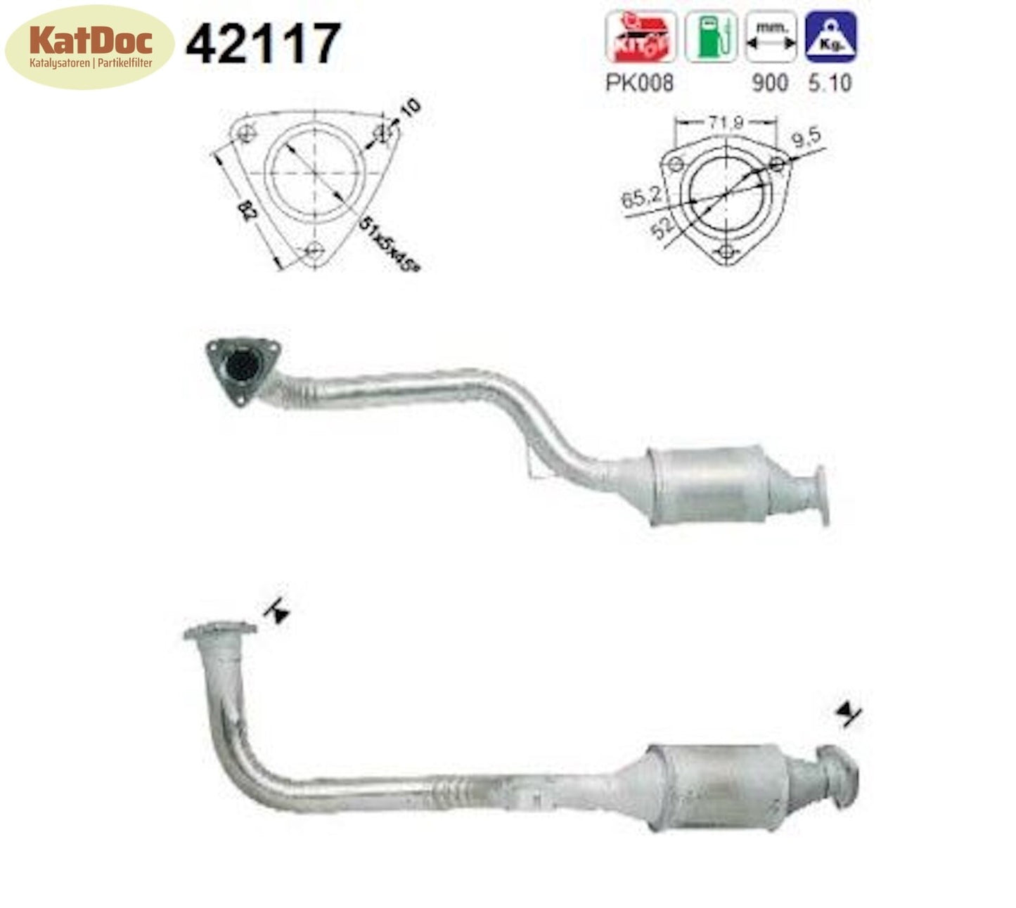 Katalysator für Audi 100 C4, 2.6/2.8, 110/128kW, rechts, Euro 1&2 - KatDoc