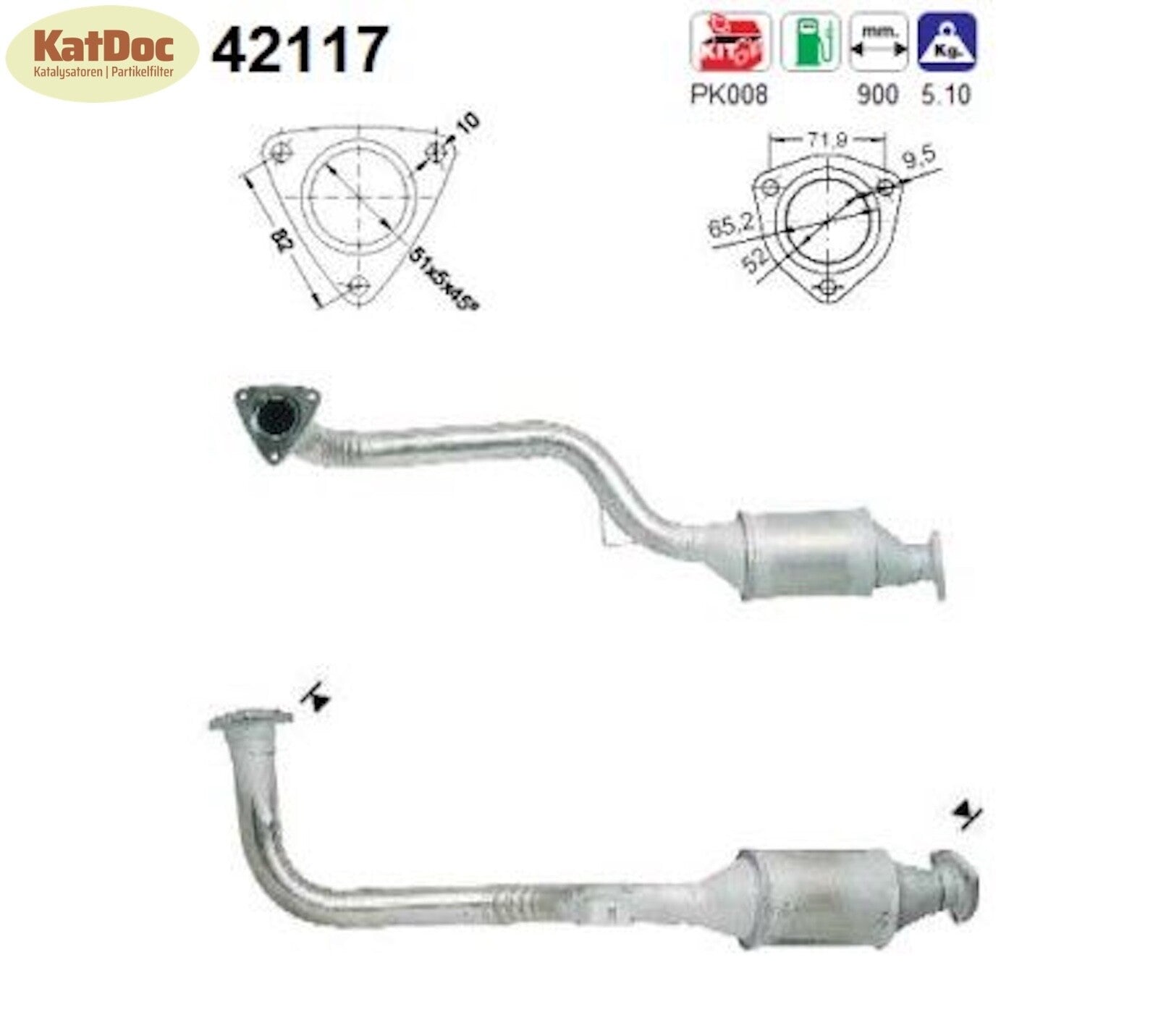 Katalysator für Audi 100 C4, 2.6/2.8, 110/128kW, rechts, Euro 1&2 - KatDoc