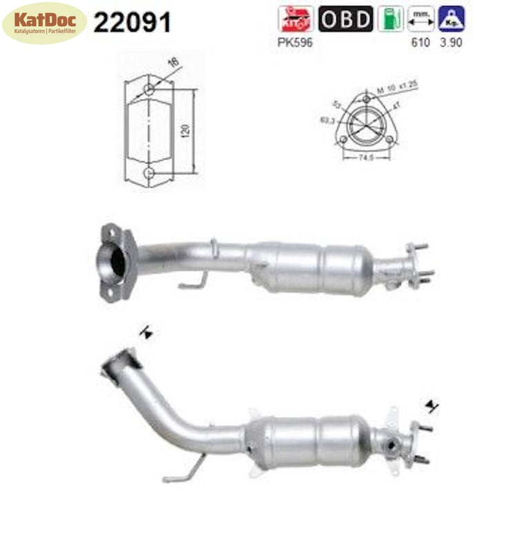 Katalysator Honda Stream 2.0 16V, 115kW, Euro 3 - KatDoc