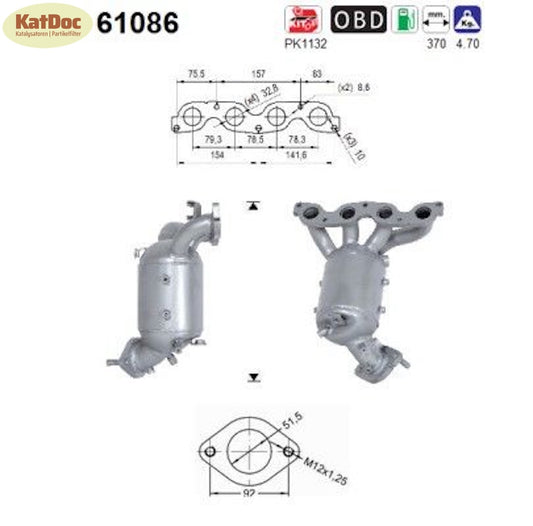 Katalysator Hyundai i10, 1.2, 63/64kW, Euro 5&6 - KatDoc