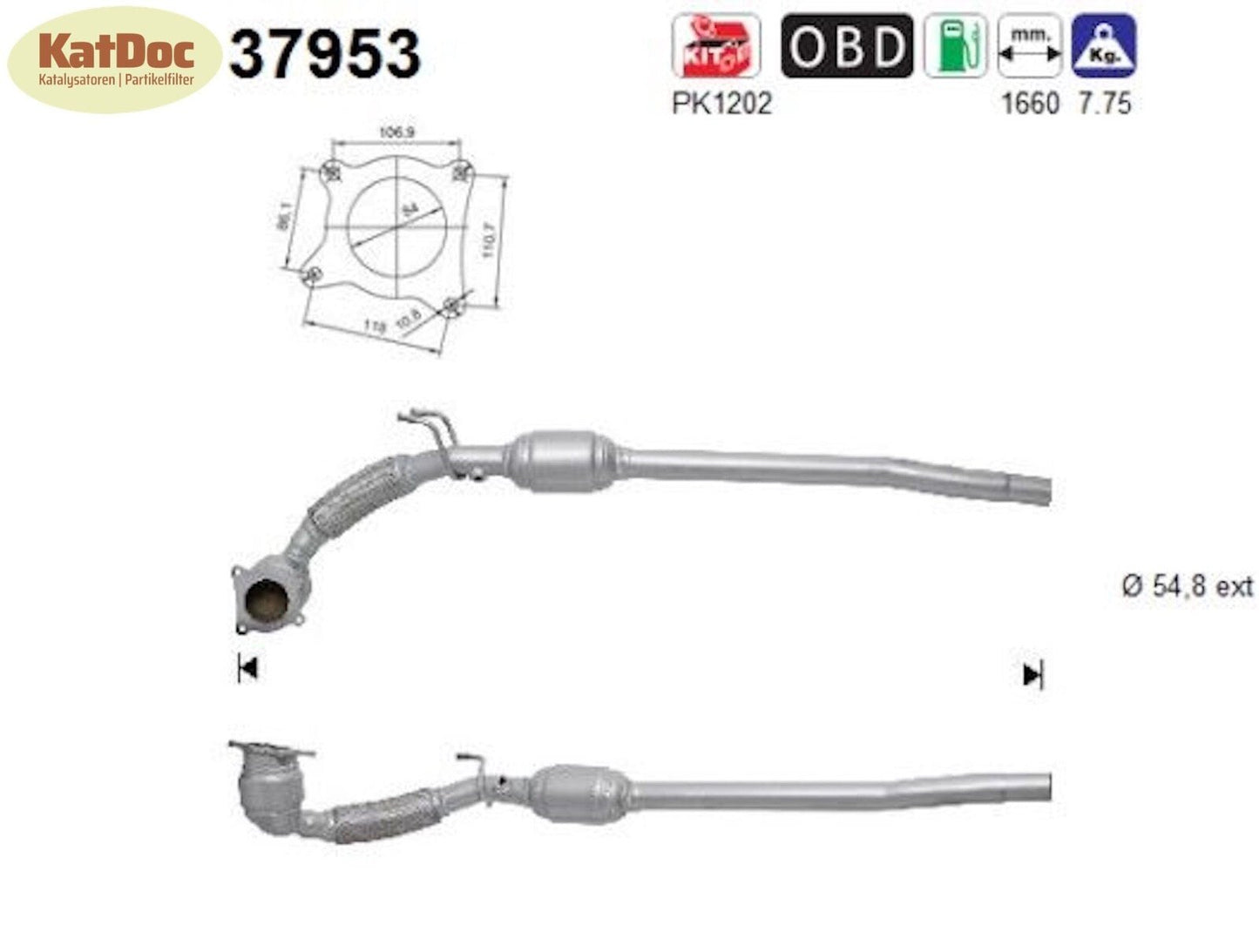 Katalysator für VW Passat B6, 1.8 TSI, 112/118kW, Euro 4 - KatDoc