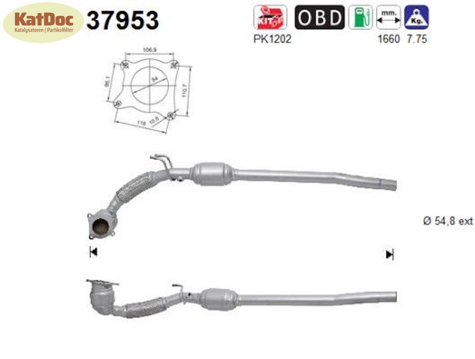 Katalysator für VW Passat B6, 1.8 TSI, 112/118kW, Euro 4 - KatDoc
