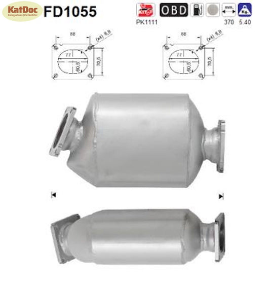Ruß - Partikelfilter für BMW 5er (E60/E61), X3 (E83), 2.0, 110/120kW, Euro 4 - KatDoc