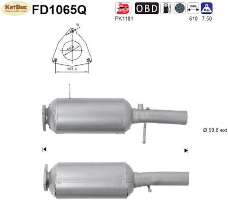 Ruß - Partikelfilter Land Rover Rang Rover Evoque, 2.2 D,4x4, Silizium, Euro 5 - KatDoc