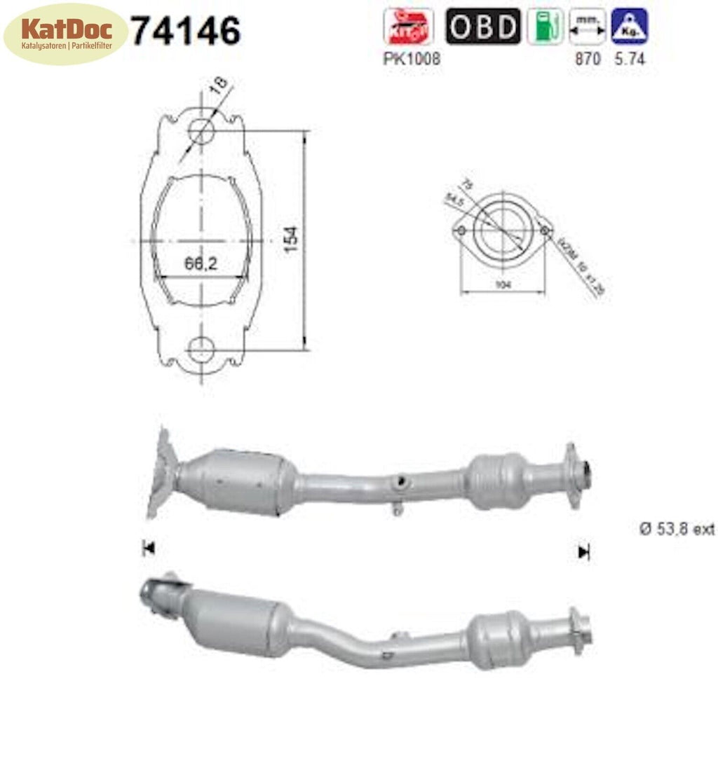 Katalysator für Nissan Micra/Note/Tiida, 1.6, 81kW, Euro 4 - KatDoc