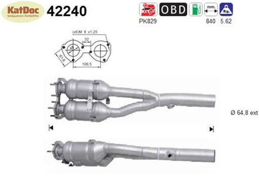 Katalysator Audi A3 S3/TT, quattro, 1.8 T, 154/165/180kW , Euro 3 - KatDoc