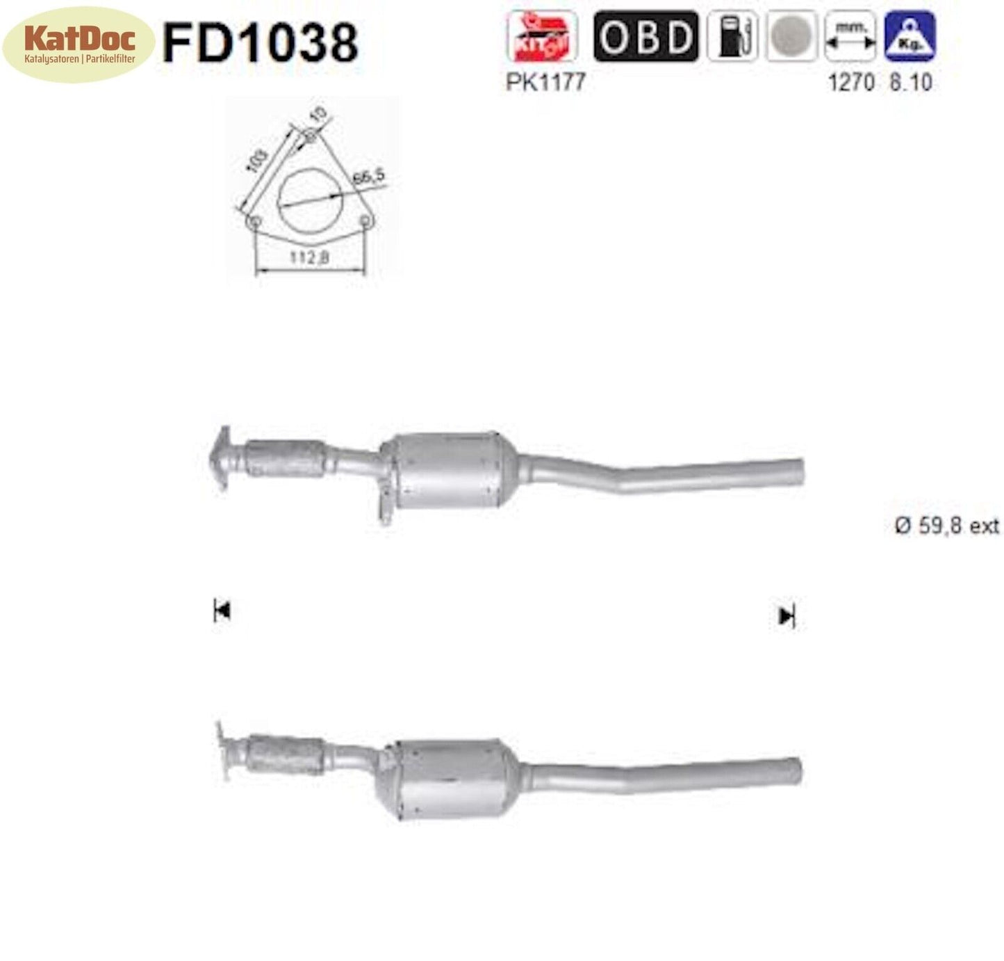 Ruß - Partikelfilter für Renault Laguna, 2.0dCi, 96/110/127/131kW, Euro 5 - KatDoc