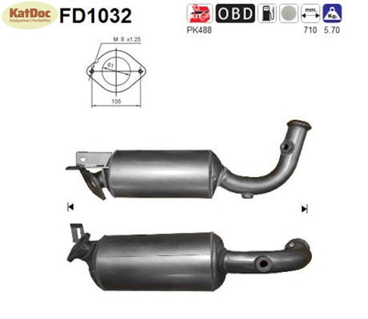Ruß - Partikelfilter für Nissan Primastar, Opel Vivaro A, Renault Trafic, Euro 4 - KatDoc