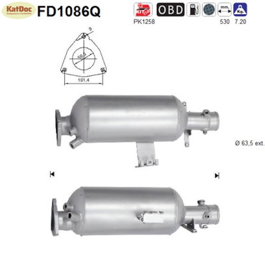 Ruß - Partikelfilter Land Rover Discovery 4/RangeRover Sport,3.0,Silizium,Euro 5 - KatDoc