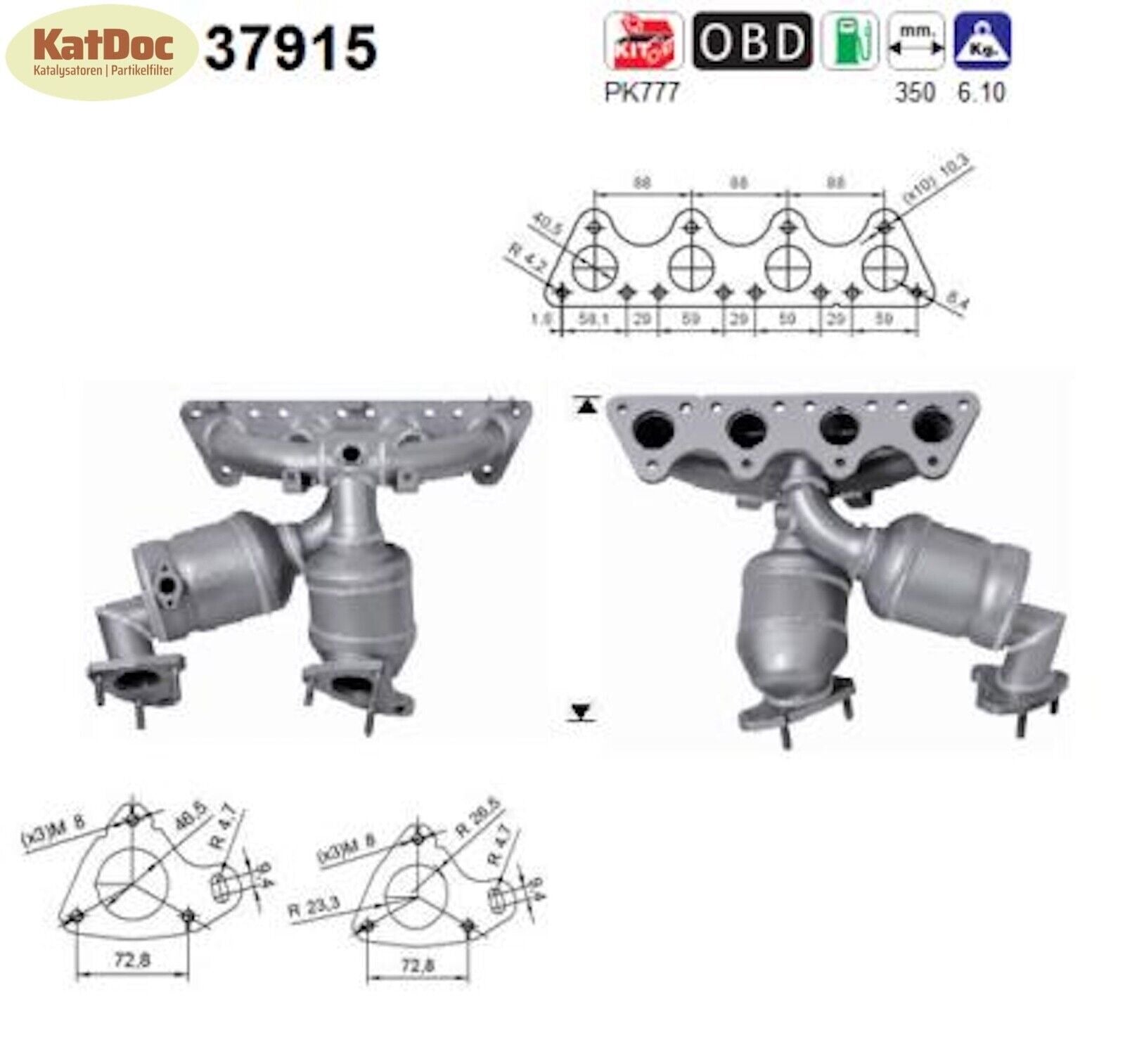 Katalysator für Audi, Seat, Skoda und VW, 2.0 FSI 110kW, Euro 4 - KatDoc