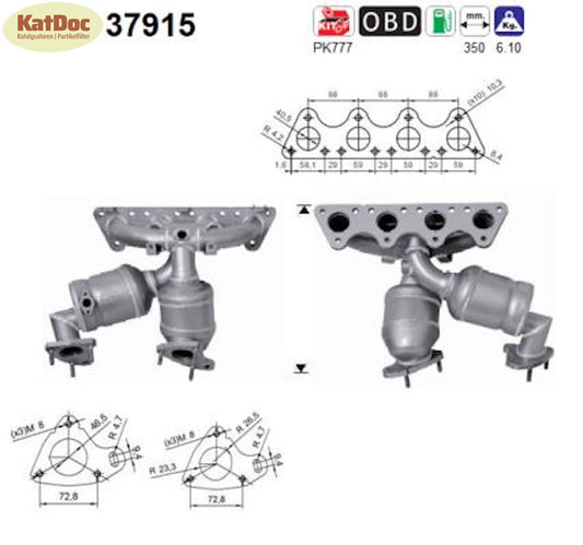 Katalysator für Audi, Seat, Skoda und VW, 2.0 FSI 110kW, Euro 4 - KatDoc