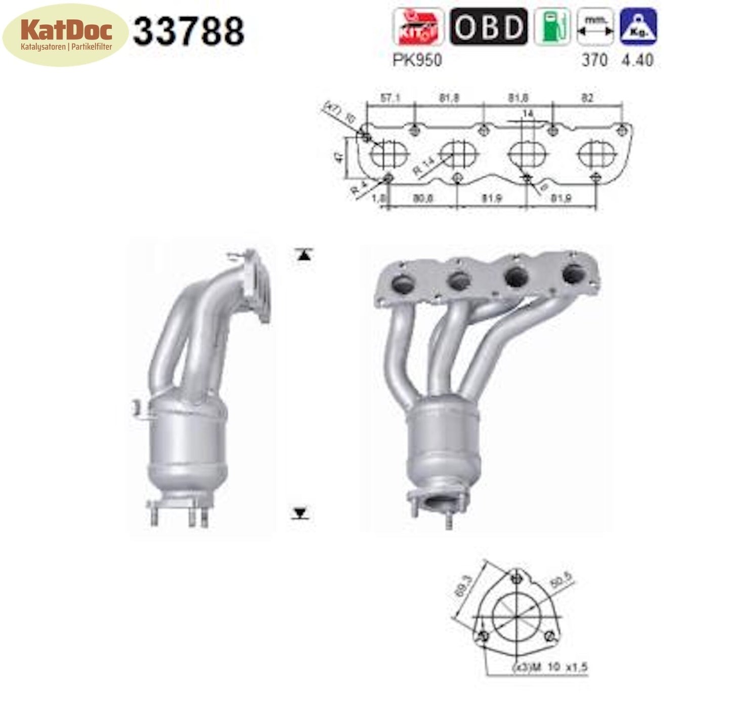 Katalysator Seat Cordoba/Ibiza,Skoda Fabia/Roomster,VW Polo, 1.6, 16V, Euro 4 - KatDoc