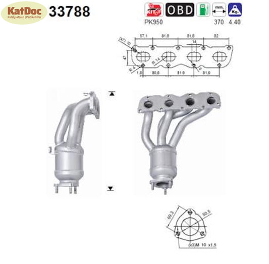 Katalysator Seat Cordoba/Ibiza,Skoda Fabia/Roomster,VW Polo, 1.6, 16V, Euro 4 - KatDoc