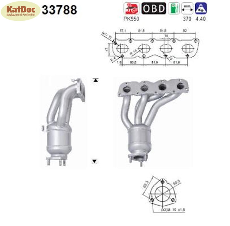 Katalysator Seat Cordoba/Ibiza,Skoda Fabia/Roomster,VW Polo, 1.6, 16V, Euro 4 - KatDoc