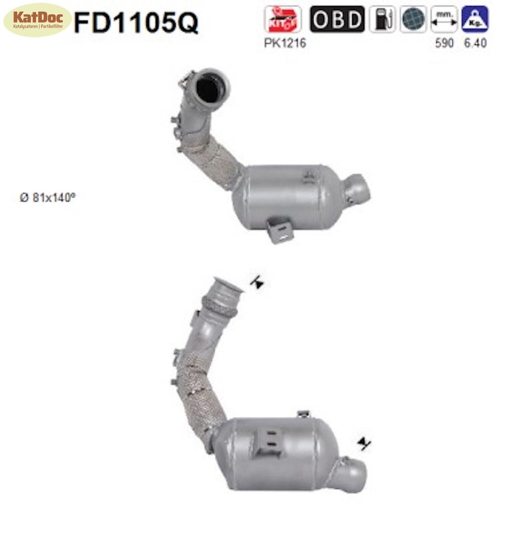 Ruß - Partikelfilter für Mercedes C - Klasse, CLS, E - Klasse, GLK, Silizium, Euro 5 - KatDoc