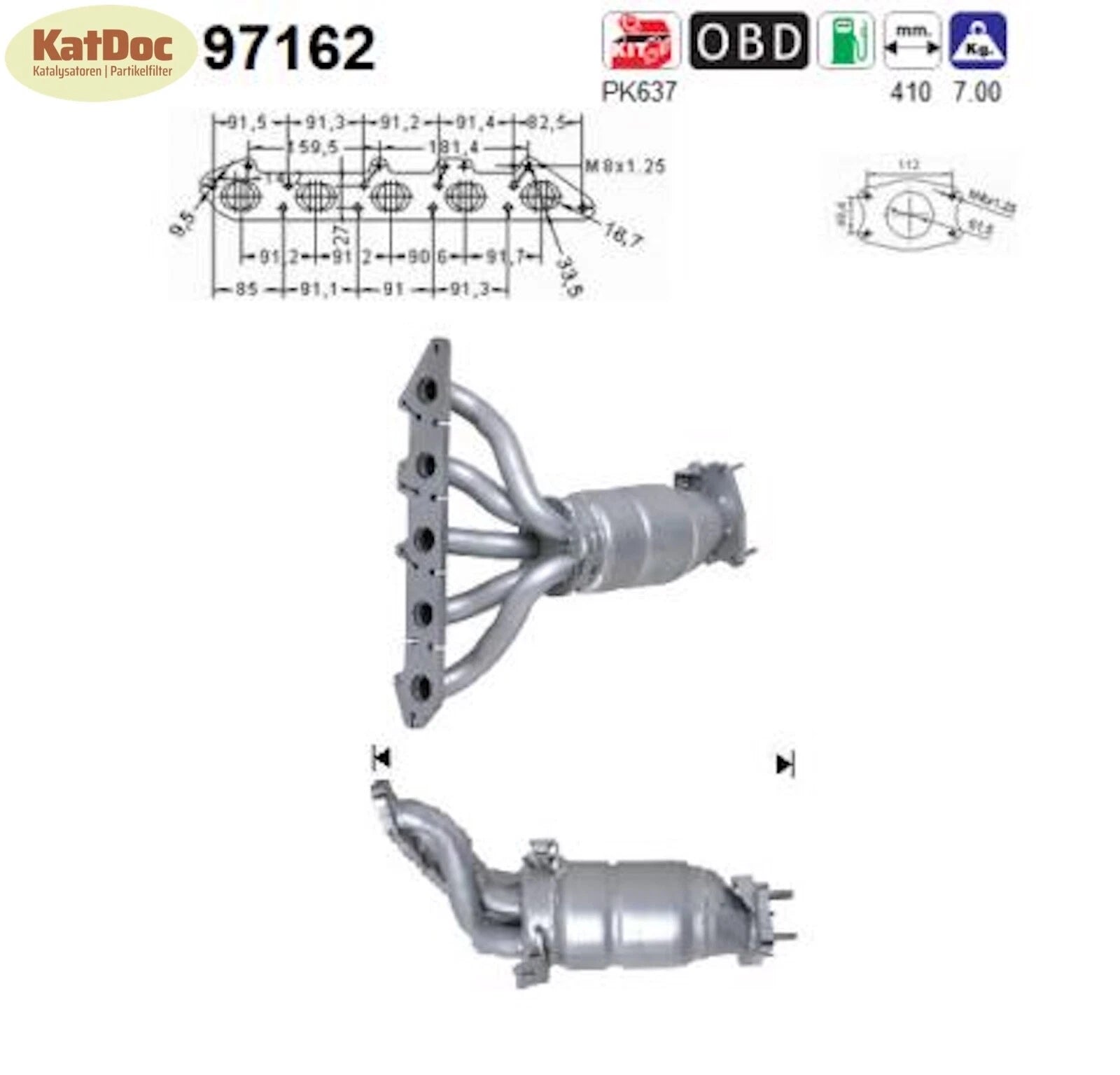Katalysator Volvo S60 S80 V70 II 2.4 140 170 PS Euro 3&4 - KatDoc