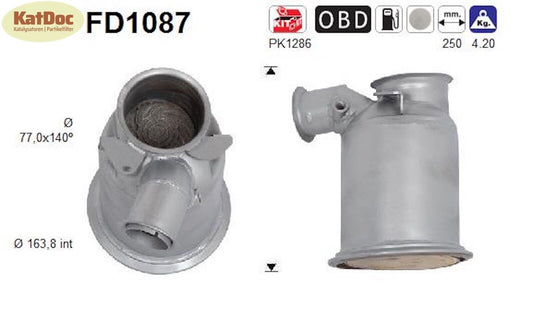 Ruß - Partikelfilter für Audi A3, Seat Leon, Skoda Octavia und VW Golf 7, Euro 5 - KatDoc