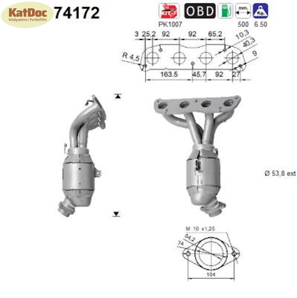 Katalysator für Nissan Qashqai, Euro 5 - KatDoc