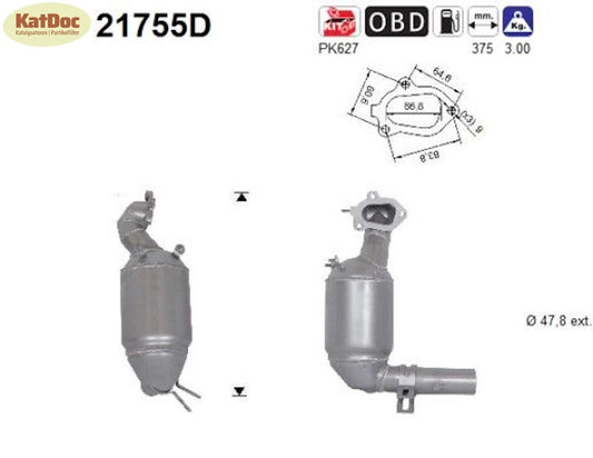 Katalysator für Opel Meriva A, 1.3 CDTI, 51/55kW, Euro 4 - KatDoc