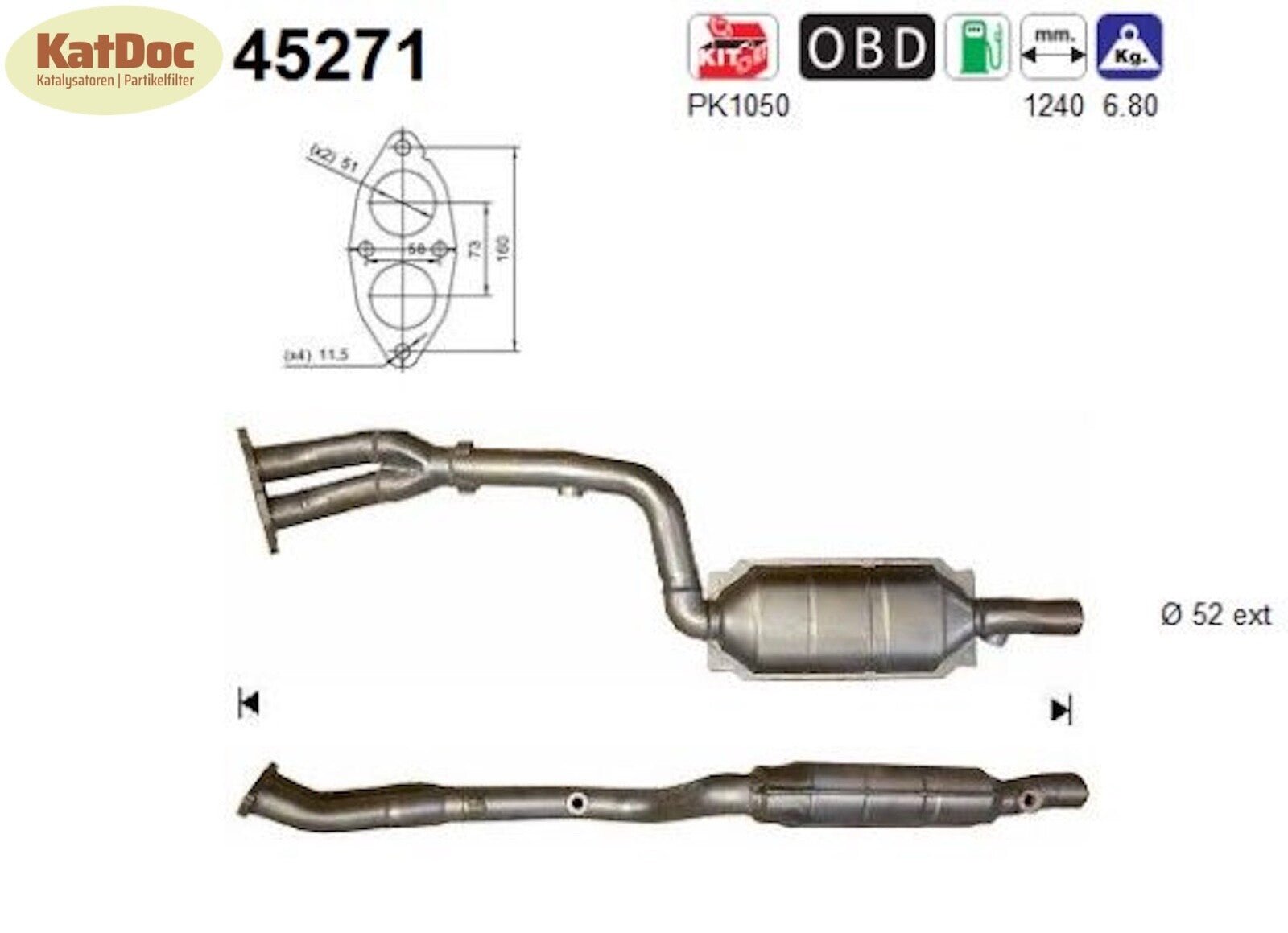 Katalysator BMW Z4 E85, 2.0 i, 110kW, Euro 4 - KatDoc