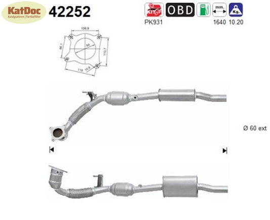 Katalysator Audi TT 2.0 TFSI, 147kW, Euro 4 - KatDoc