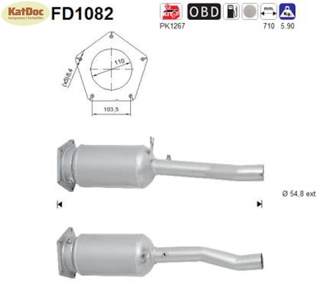 Ruß - Partikelfilter Seat Alhambra, VW Sharan, 2.0, TDI, 100/103kW, Euro 4 - KatDoc